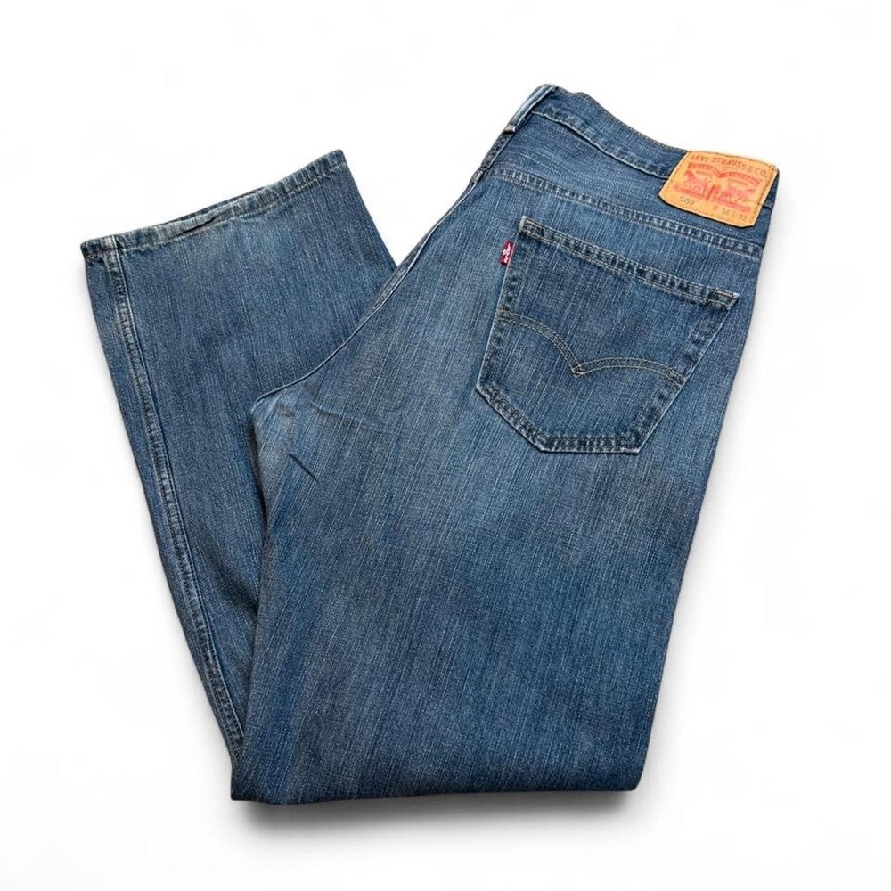 Levi's 569 loose straight 36x32 baggy wide leg denim blue jeans
